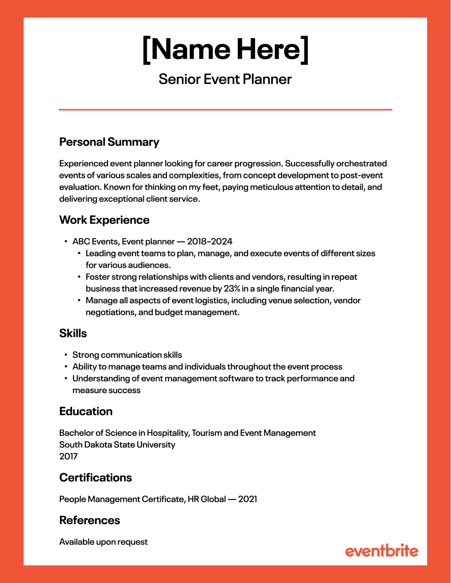 12 Event Planner Resume Examples, Templates, and Tips