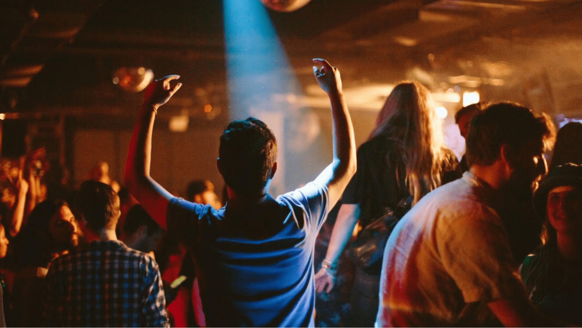 Man dancing in nightclub