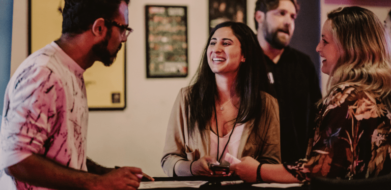 Attendees Networking at Event