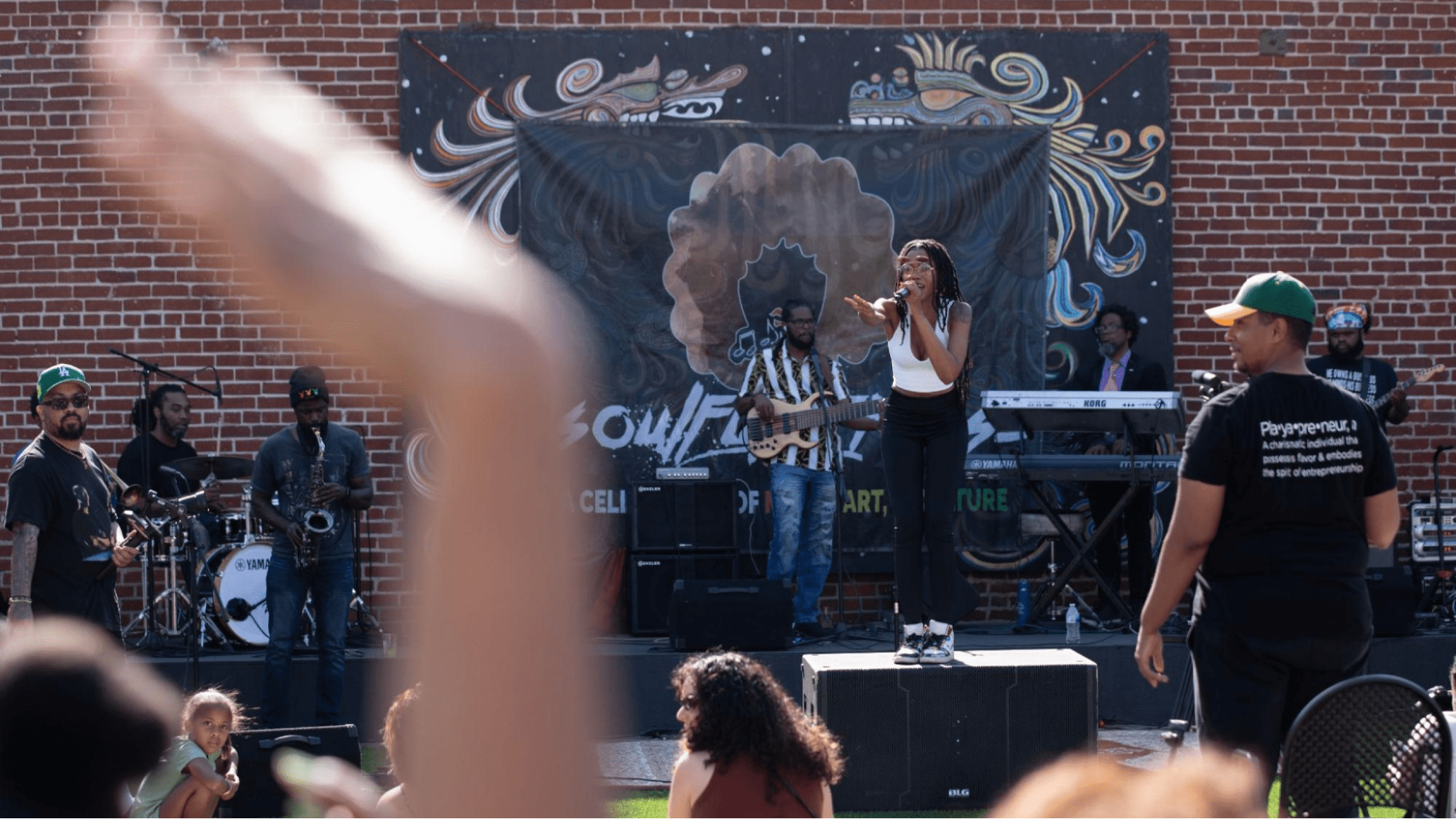 Musicians play for a family crowd at Soulful Sundays in L.A.