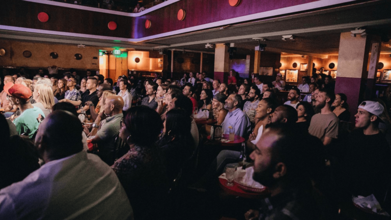 The audience at a comedy event