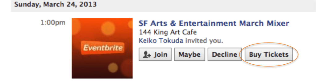how to add buy tickets on facebook event