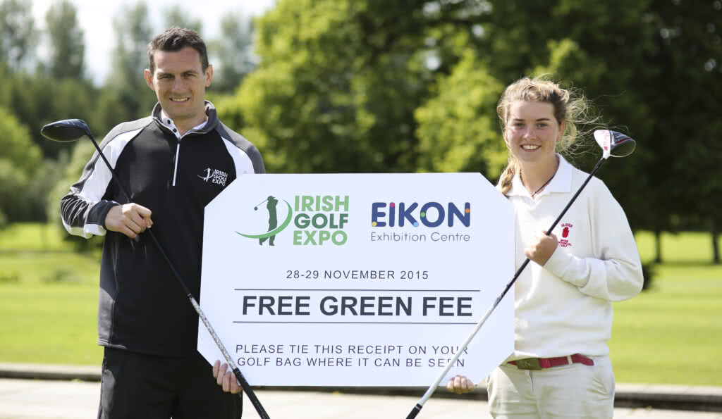 Irish Golf Expo line-up FREE Green Fee Irish Golf Expo Co-Founder Paul Shaw and Judithe Allen (age 17) from the Ulster Under 18 Inter-Provincial team officially launch the exclusive free green fee offer available at this year’s Irish Golf Expo. The offer is valid with every adult and family ticket purchased for the show and provides a free green fee for select golf clubs across Ireland. “The Irish Golf Expo is an unmissable event for golf enthusiasts”, said Stewart Kyle, “It’s the only event in Ireland that gives golfers the chance to get up, close and personal with the latest equipment, gadgets, and golfing accessories. The free green fee that’s been introduced will benefit keen golfers as they can avail of a free round of golf at some excellent courses across Ireland. It will also encourage newcomers to get involved in the game.” Geoff Bleakley, Chairman of the PGA in Ireland commented, “This innovative Irish Golf Expo free green fee offer will undoubtedly help improve the participation of golf in Ireland." Supported by leading brands including American Golf, TrackMan, Bridgestone, Mizuno and TaylorMade-adidas Golf, the Irish Golf Expo will take place on Saturday 28th and Sunday 29th November at the Eikon Exhibition Centre in Lisburn. The unique event provides golf enthusiasts the opportunity to attend Ireland’s only large-scale golf show, featuring a range of interactive golf zones, a tour truck experience, free PGA golf lessons and an indoor driving range for custom fitting and club testing from leading brands.   For further information and to book tickets visit www.irishgolfexpo.com  Picture By John Murphy, Aurora PA.