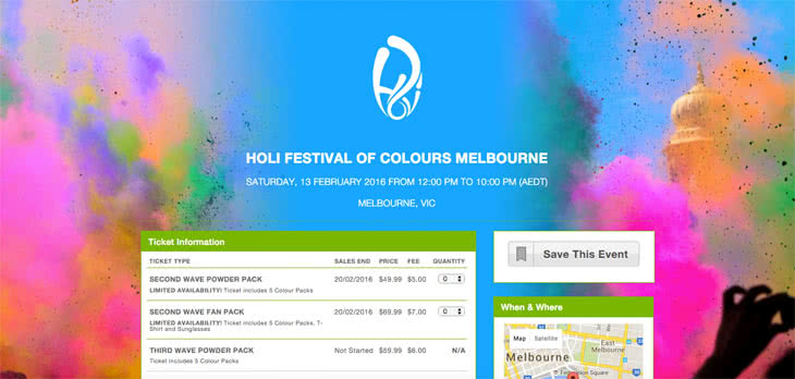 Eventbrite Pages - Holi Festival