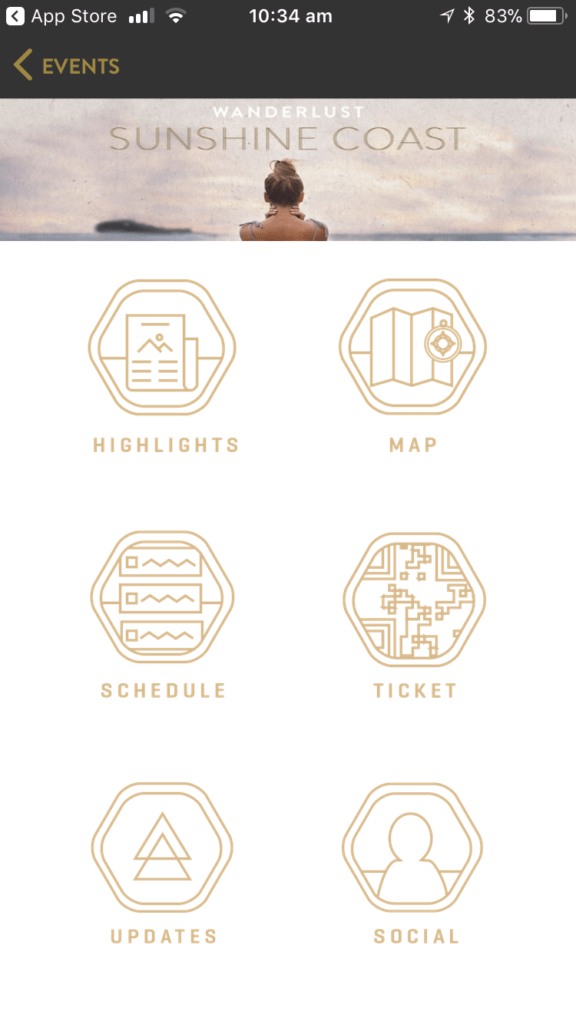 Wanderlust event app - Eventbrite