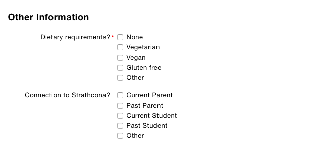 Secondary school event marketing