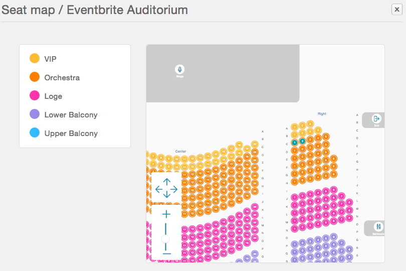 Pick a seat - Seat Map