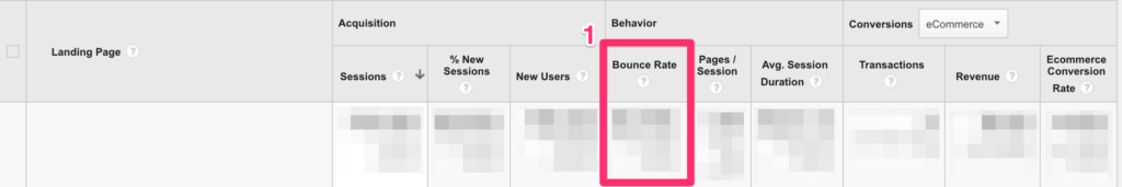 bounce rate