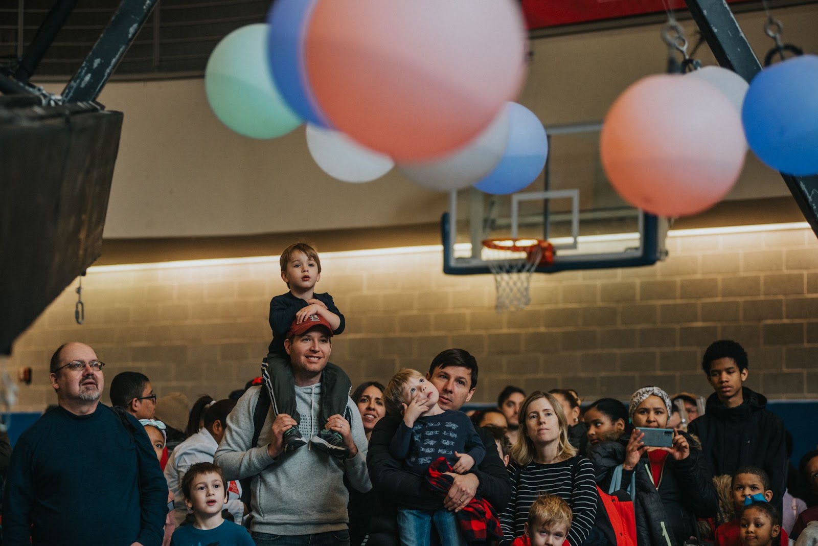 Families at a fundraiser event