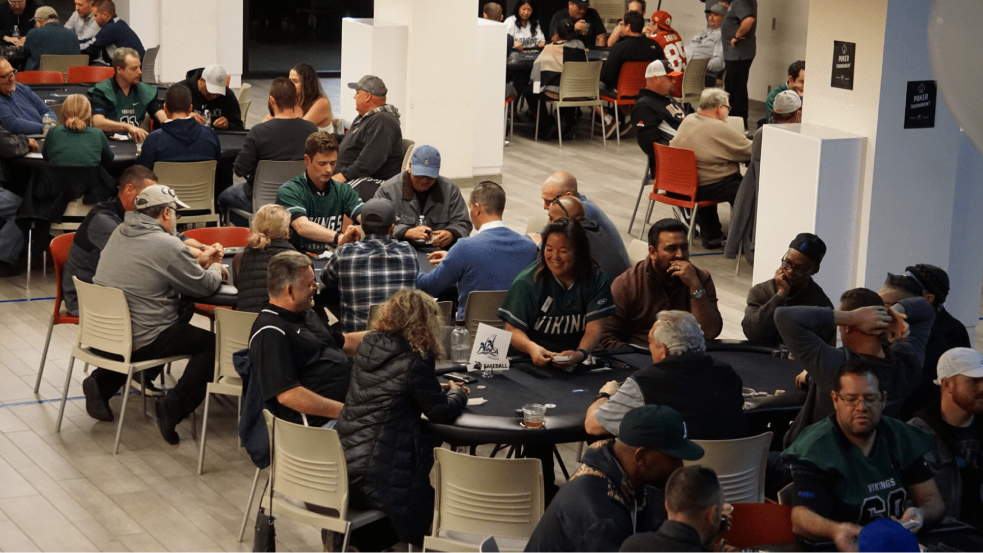 People playing poker at an event