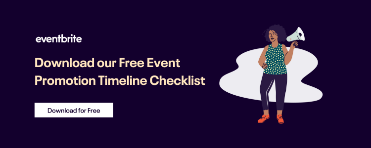 Banner image for link to download an event promotion timeline checklist