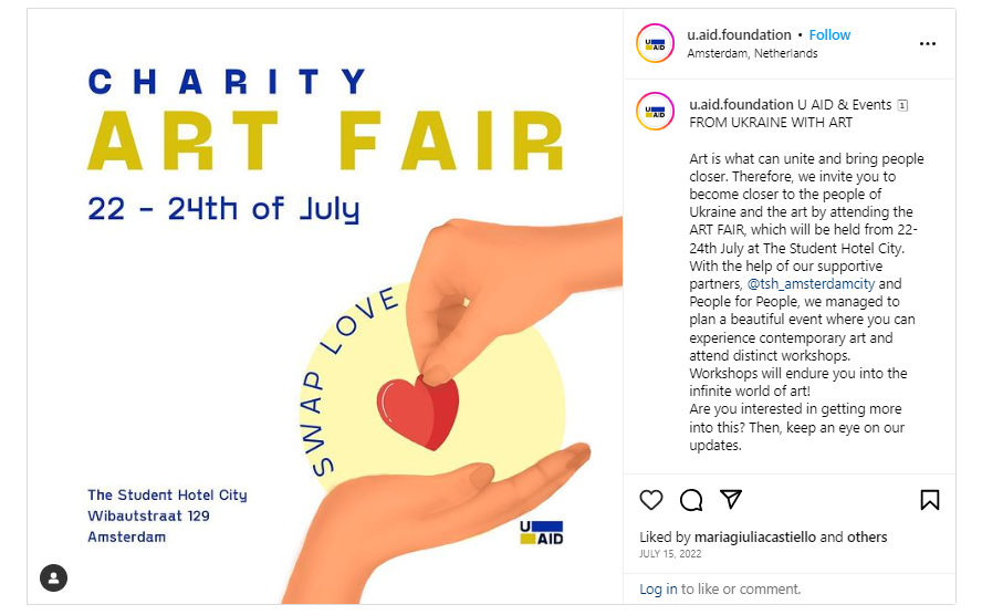 Charity Art Fair Instagram Ad