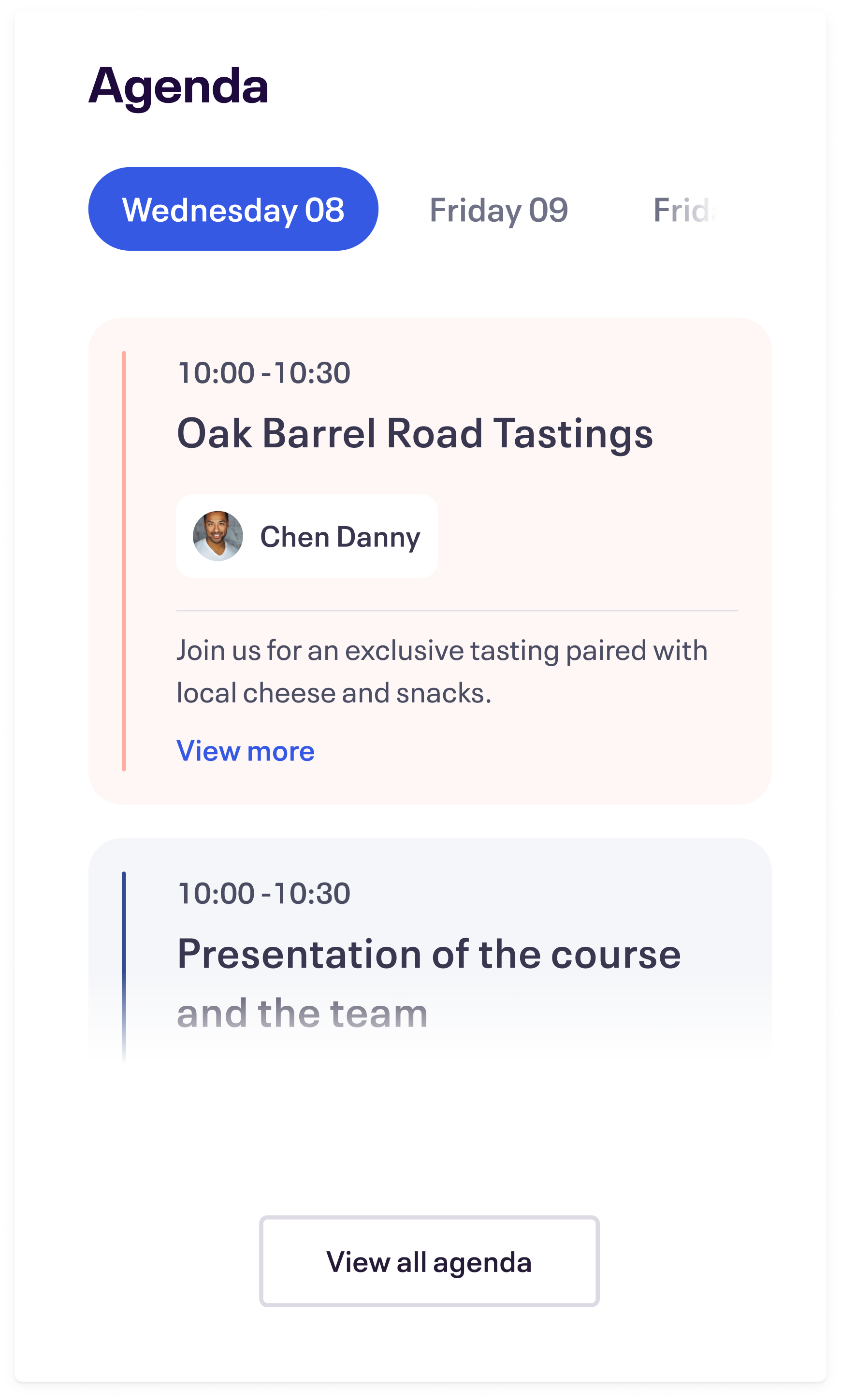 Event Agenda