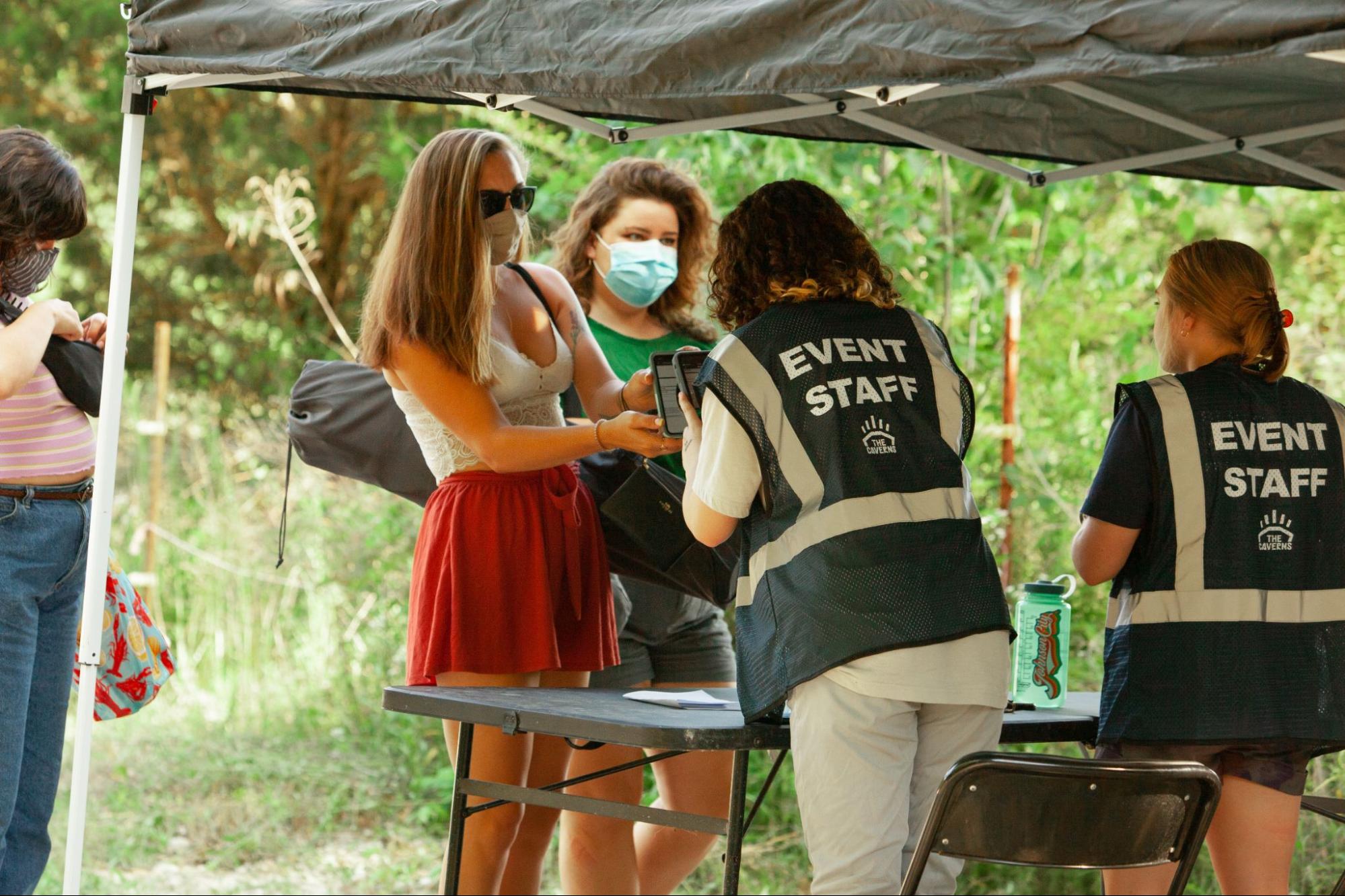 Staff working at an event