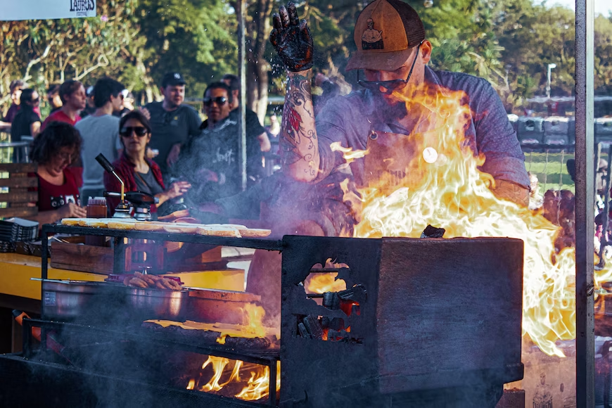 Grillmaster at food festival