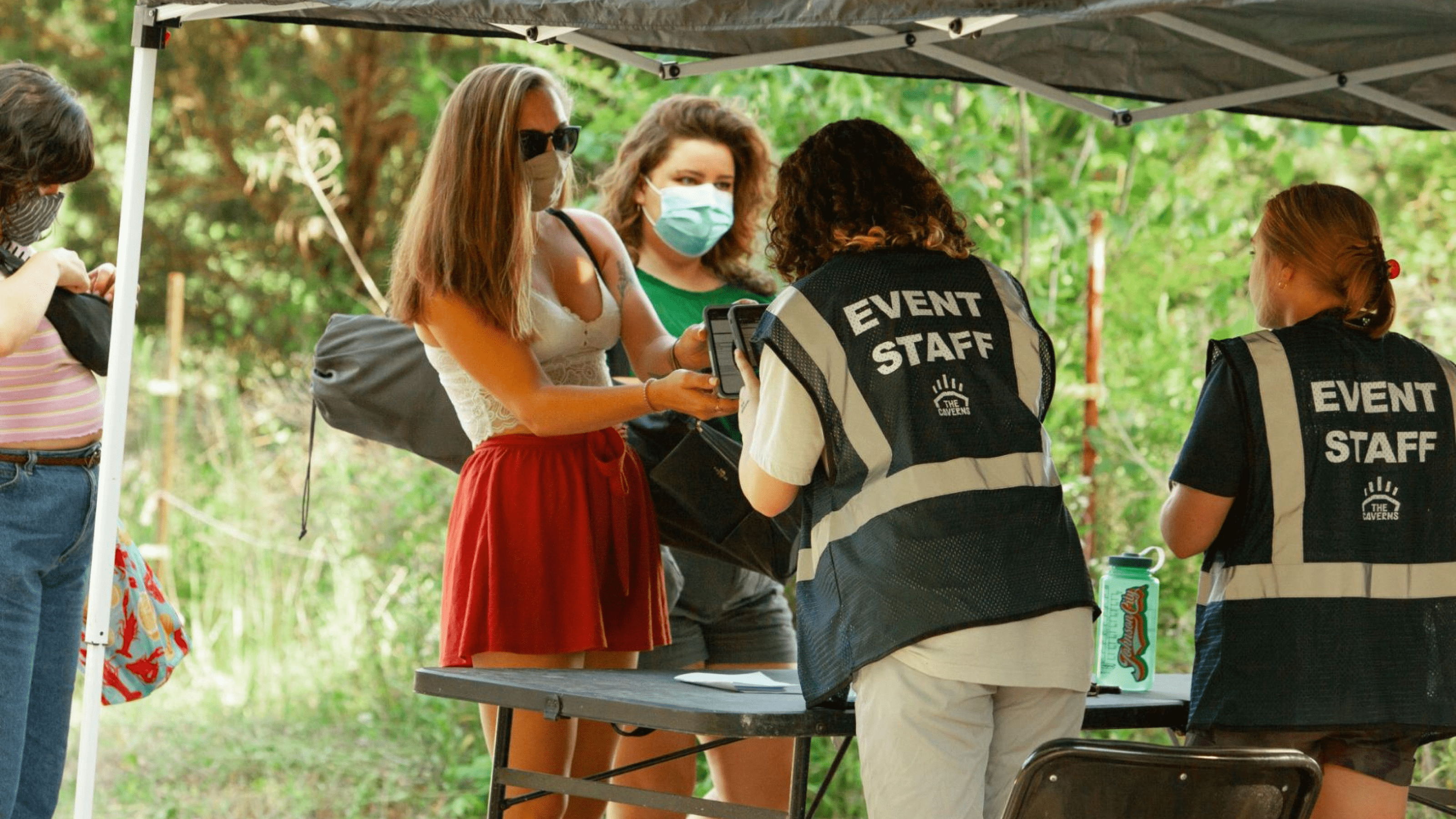 Staff working at an event