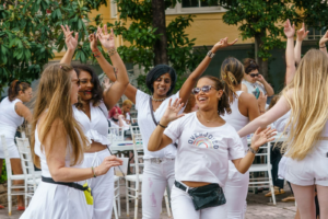People dancing at an event