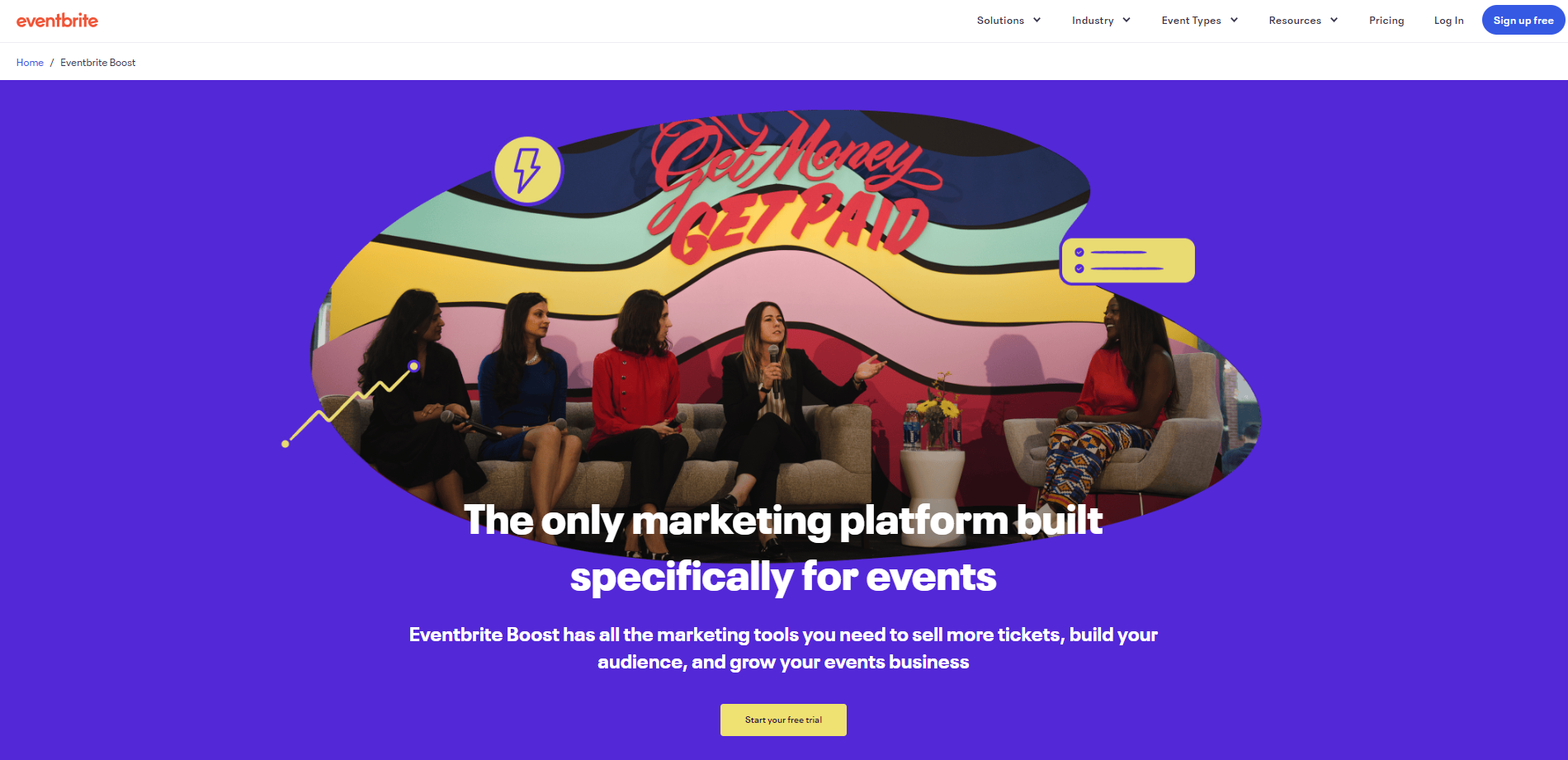 Screenshot of Eventbrite's marketing platform