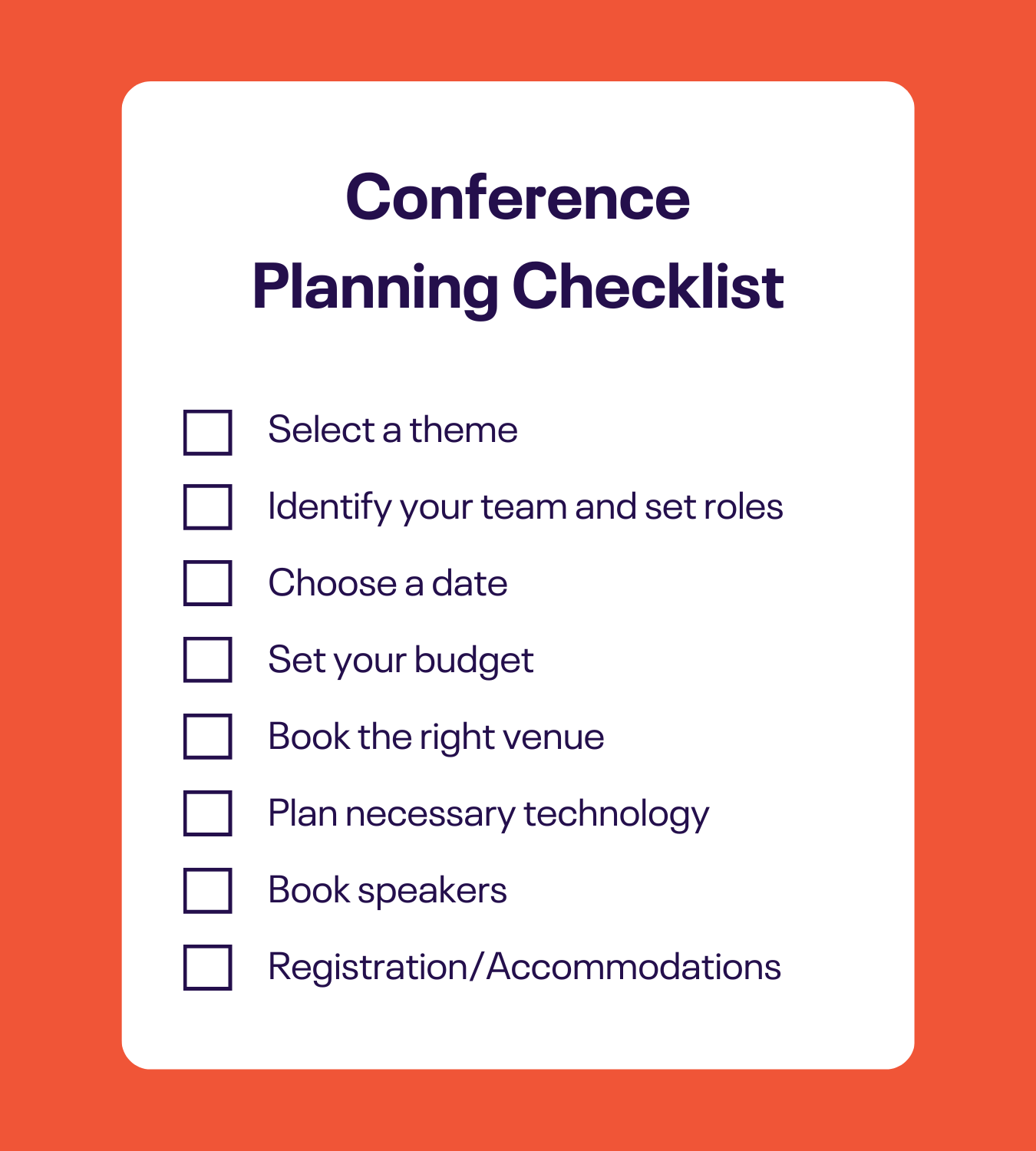 Conference Planning Checklist