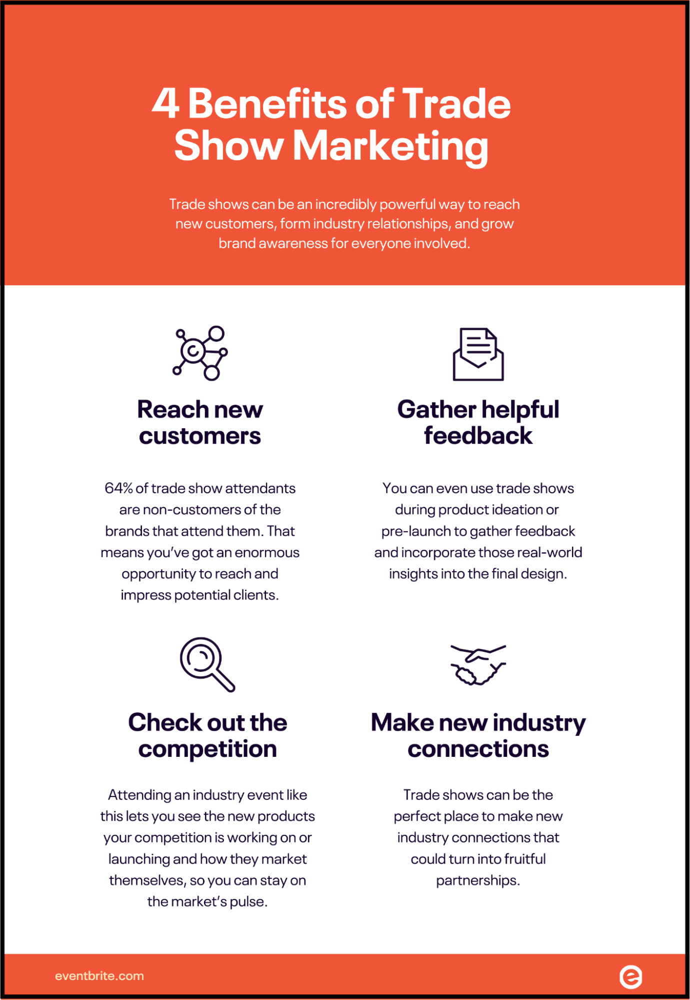 Benefits of trade show marketing infographic