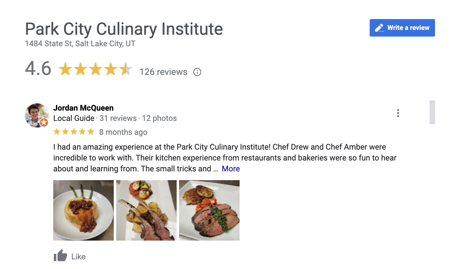 Google reviews provide social proof for your venue or events