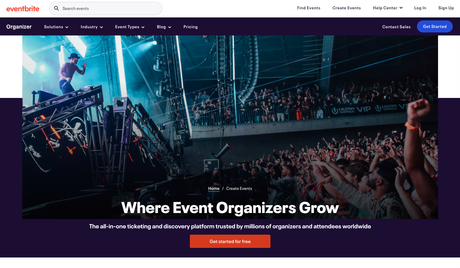Eventbrite website