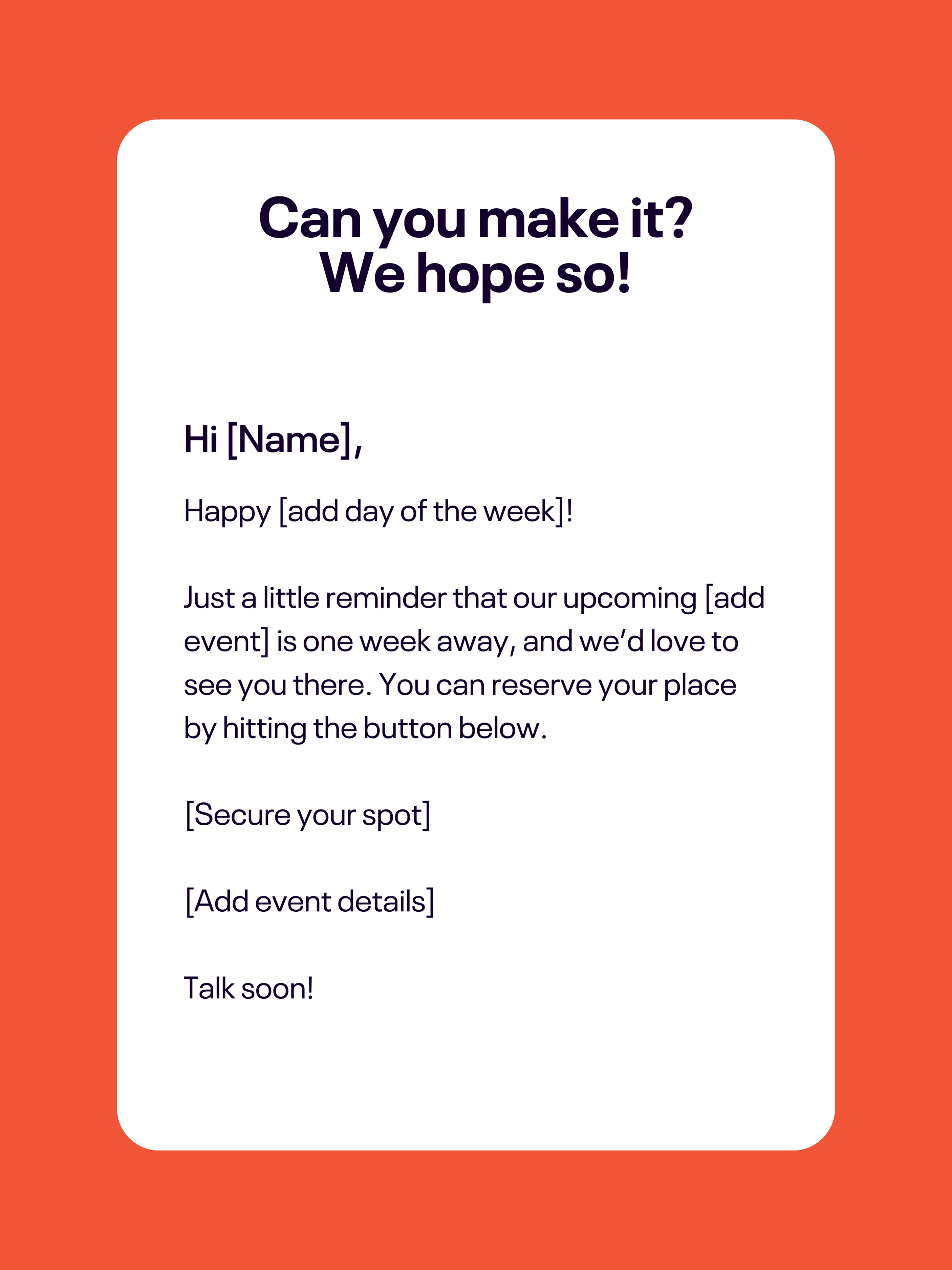 Event Reminder Letter Sample Email Invites, Reminders & More