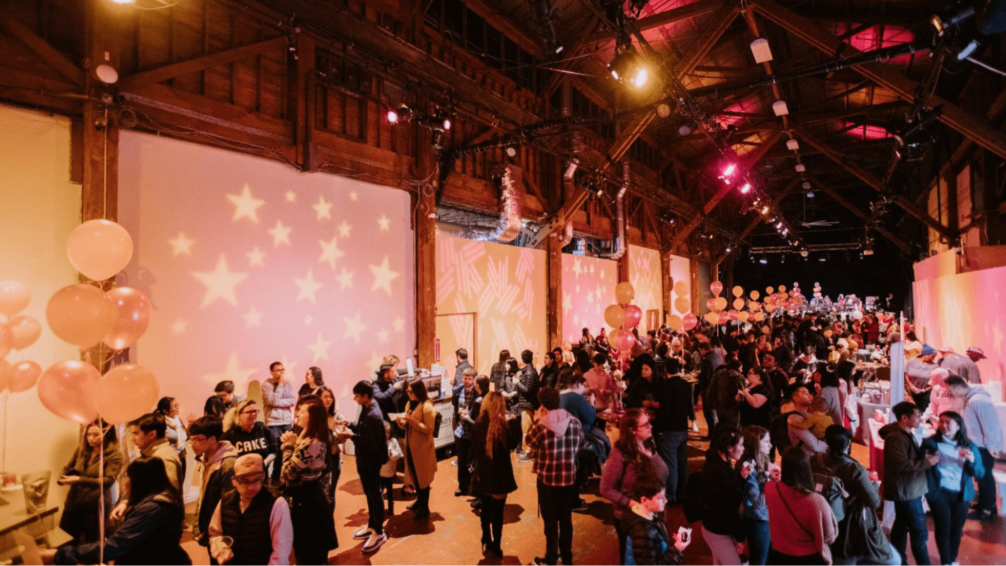 Crowd at a live indoor event