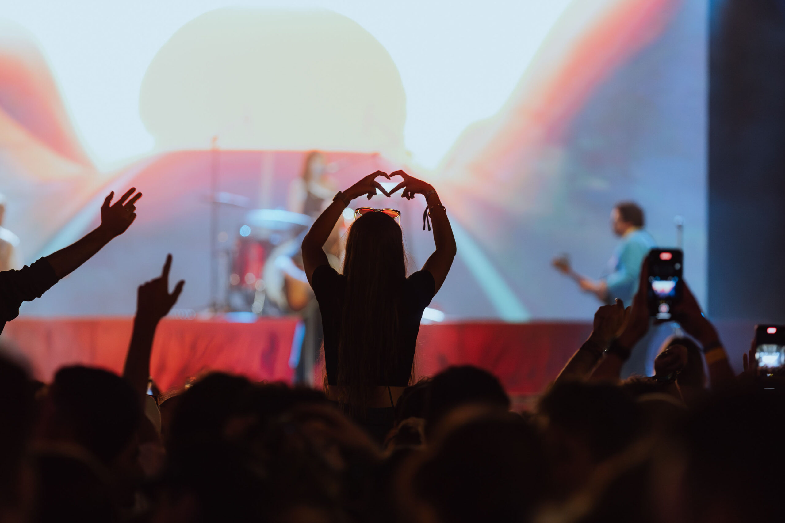 Crowd enjoying live music at a festival.