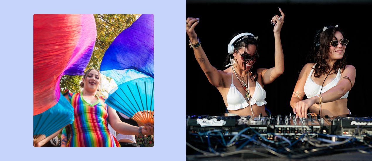 Daybreaker attendee and DJs