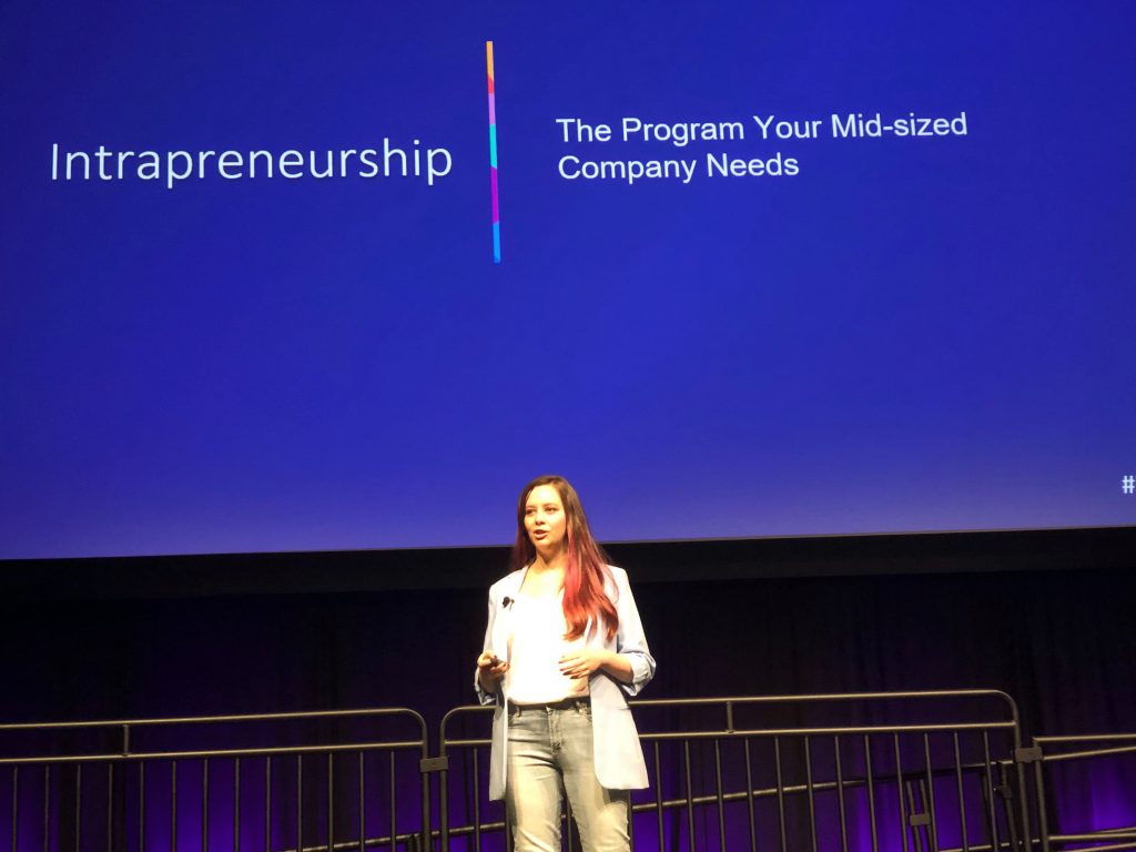 Elizabeth defines 'intrapreneurship' and points to the strength of diverse teams.